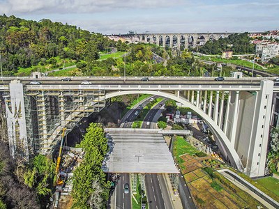 Réparation du plus long viaduc de Lisbonne